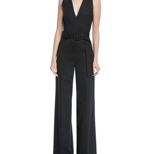 Theory Belted V-Neck Jumpsuit, NWT